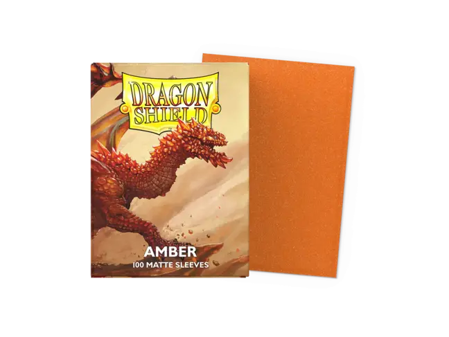 Dragon Shield Amber Matte Sleeves (100 Standard Size Sleeves)