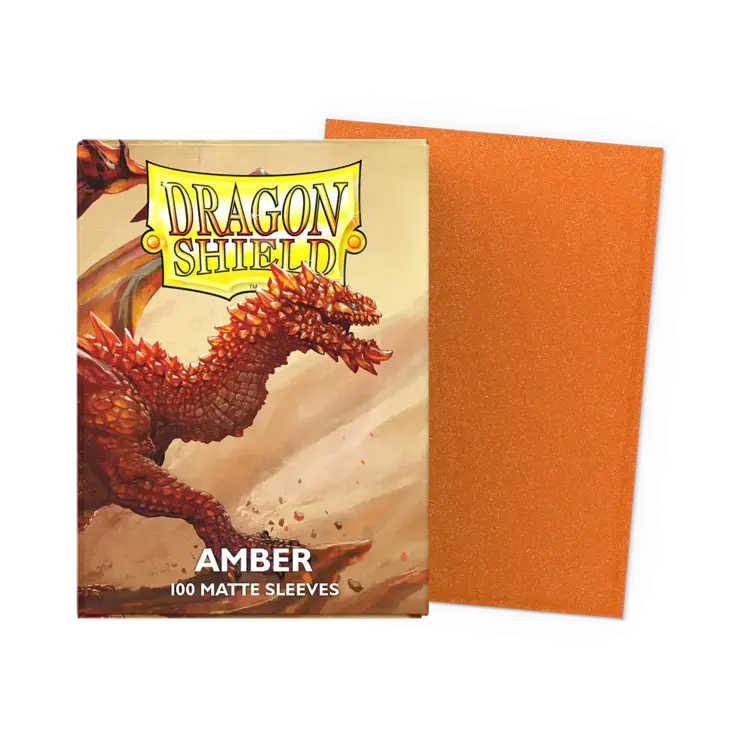 Dragon Shield Dragon Shield: Amber Matte Sleeves (100 Standard Size Sleeves)