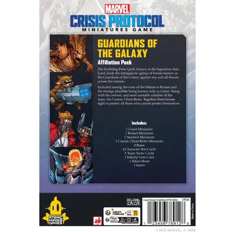 Atomic Mass Games Atomic Mass Games - Marvel Crisis Protocol: Affiliation Pack - Guardians of the Galaxy