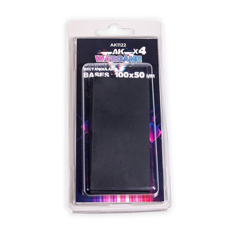 AK Interactive AK Interactive - Wargame: Rectangular Bases 100x50mm (4)