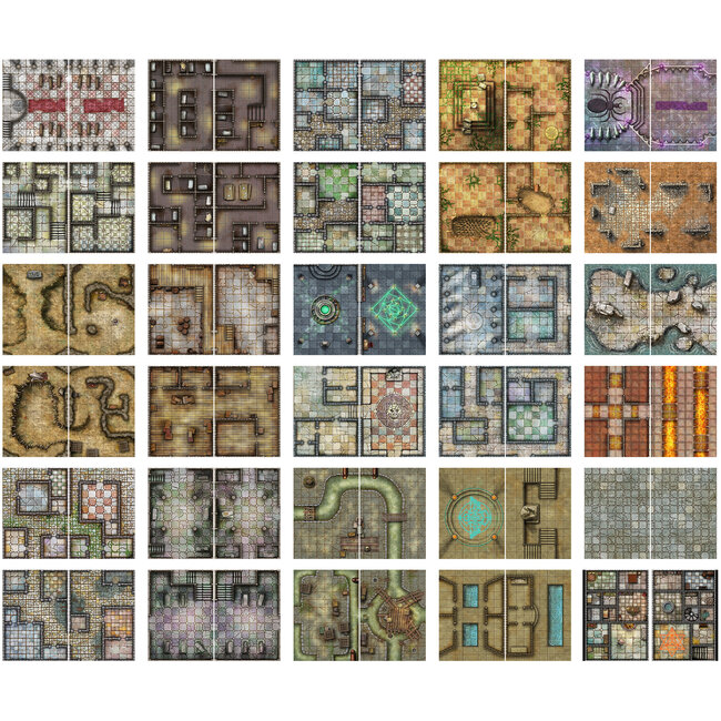 Loke Battle Mats Loke Battle Mats - Big Book of Battle Mats: Cells & Shrines