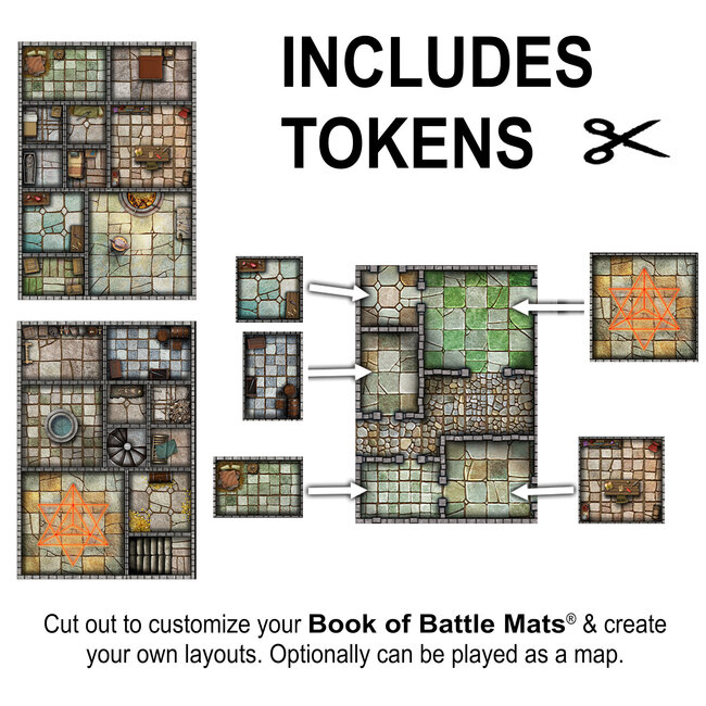 Loke Battle Mats Loke Battle Mats - Big Book of Battle Mats: Cells & Shrines