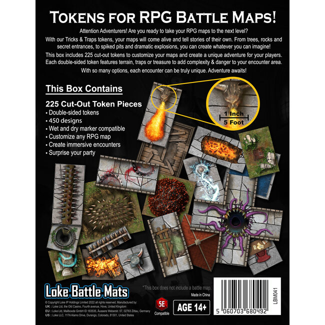 Loke Battle Mats Loke Battle Mats: Tricks & Traps - Hundreds of Perilous Pieces