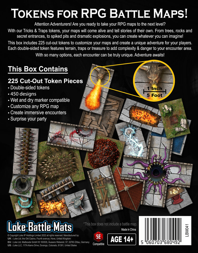 Loke Battle Mats Loke Battle Mats: Tricks & Traps - Hundreds of Perilous Pieces