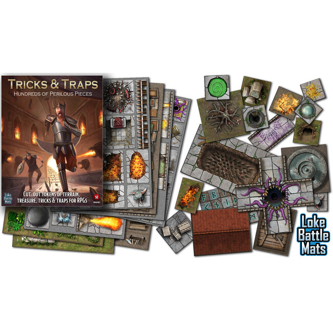 Loke Battle Mats Loke Battle Mats: Tricks & Traps - Hundreds of Perilous Pieces