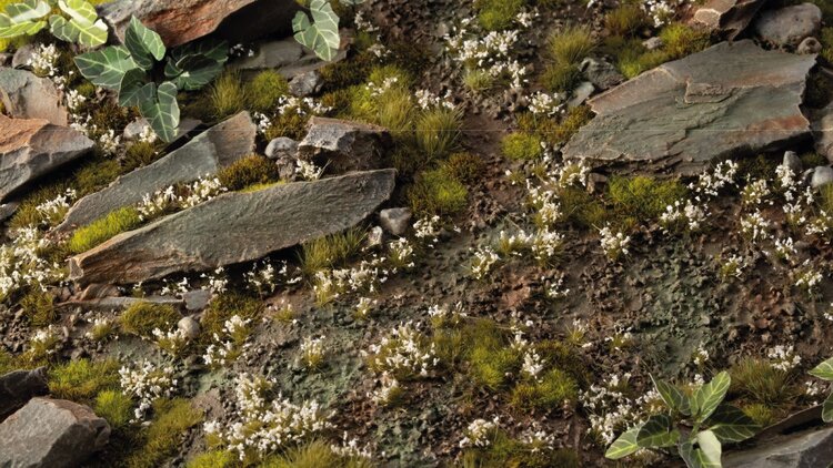 Gamers Grass Gamers Grass: Grass Tufts - White Lily Tiny Flowers