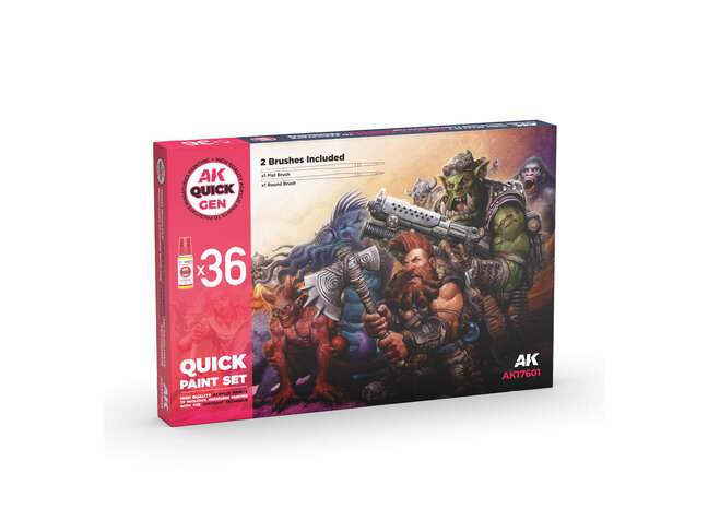 AK Interactive Quick Paint Set-36 Quick Gen Colors