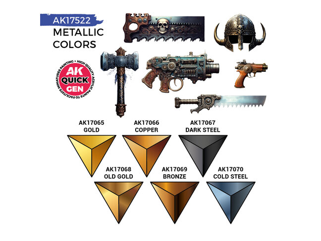 AK Interactive Quick Gen Set - Metallics