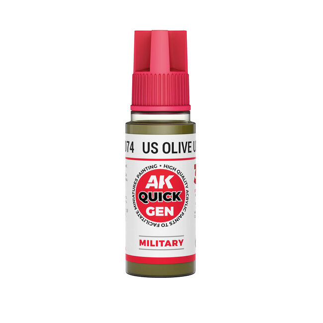 AK Interactive AK Interactive: Quick Gen Color - Military - US Olive Uniform