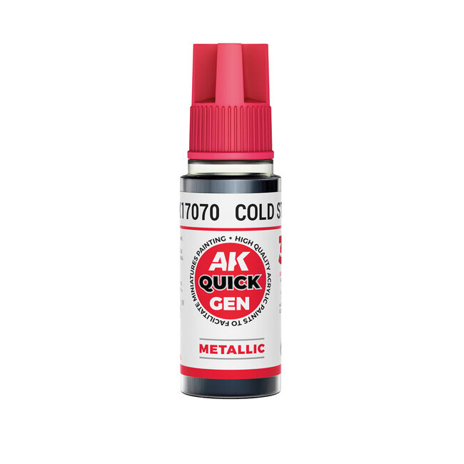 AK Interactive AK Interactive: Quick Gen Color - Metallic - Cold Steel