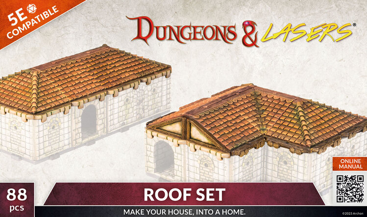 Archon Studio Archon Studio - Dungeons & Lasers: Roof Set - Make Your House, Into a Home