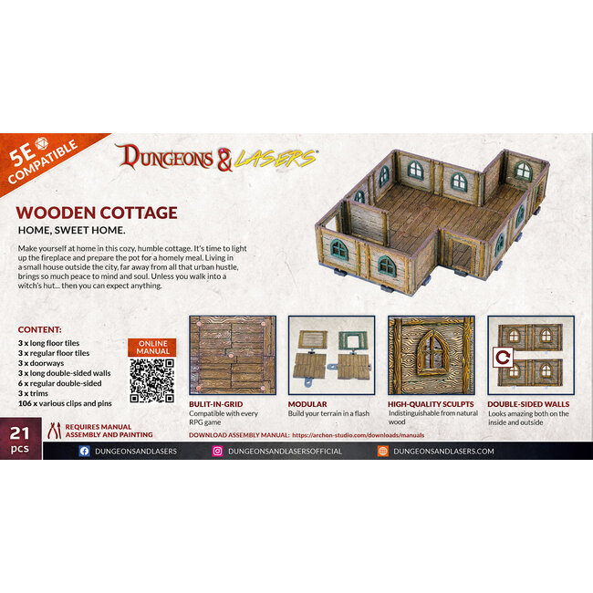 Archon Studio Archon Studio - Dungeons & Lasers: Wooden Cottage - Home, Sweet Home.