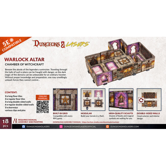Archon Studio Archon Studio - Dungeons & Lasers: Warlock Altar - Chamber of Witchcraft