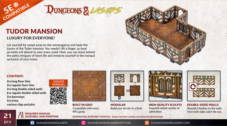 Archon Studio Archon Studio - Dungeons & Lasers: Tudor Mansion - Luxury for Everyone!