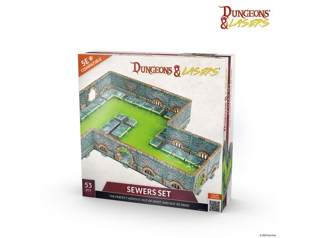 Archon Studio Dungeons & Lasers: Sewers Set - The Perfect Hideout, Out of Sight, and Out of Mind.