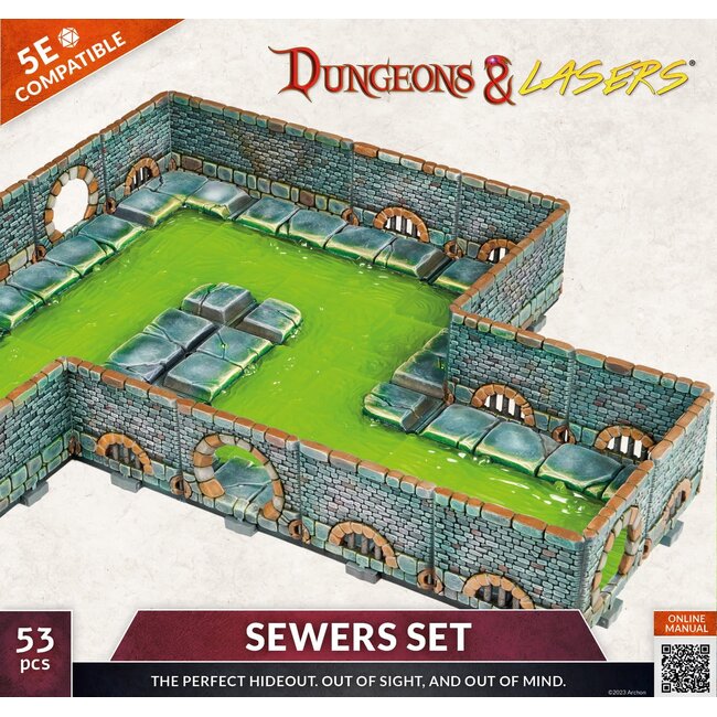 Archon Studio Archon Studio - Dungeons & Lasers: Sewers Set - The Perfect Hideout, Out of Sight, and Out of Mind.