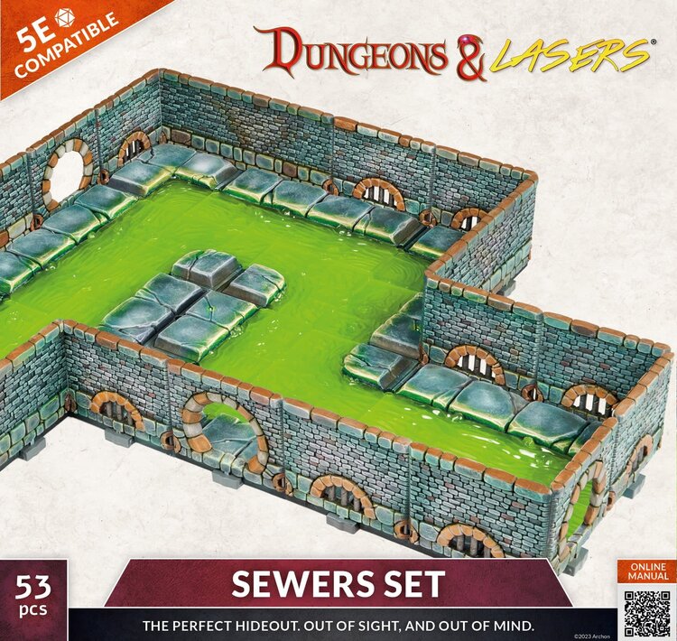 Archon Studio Archon Studio - Dungeons & Lasers: Sewers Set - The Perfect Hideout, Out of Sight, and Out of Mind.
