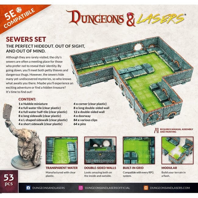 Archon Studio Archon Studio - Dungeons & Lasers: Sewers Set - The Perfect Hideout, Out of Sight, and Out of Mind.