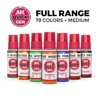 AK Interactive Full Range: Quick Gen (79 Colors & 1 Medium)