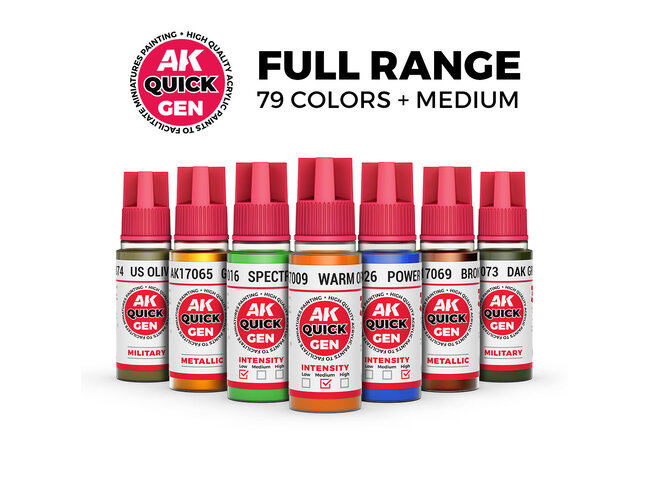 AK Interactive Full Range: Quick Gen (79 Colors & 1 Medium)