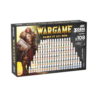 AK Interactive Wargame Paint it All Box - 3rd Generation - 108 Units