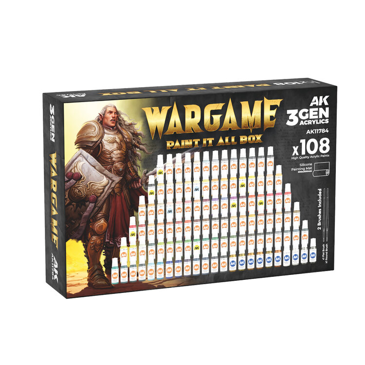 AK Interactive AK Interactive: Wargame Paint it All Box - 3rd Generation - 108 Units