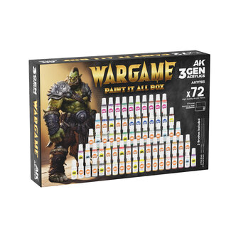AK Interactive Wargame Paint it All Box - 3rd Generation - 72 Units