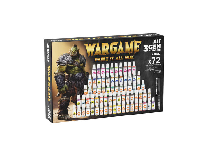 AK Interactive Wargame Paint it All Box - 3rd Generation - 72 Units