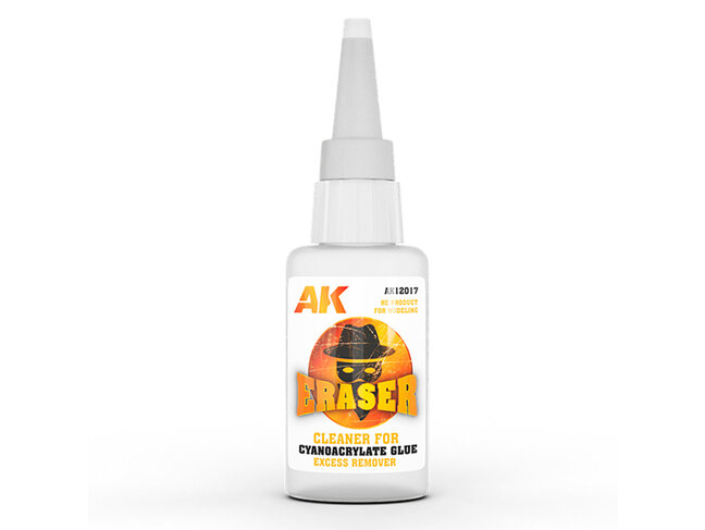 AK Interactive Eraser - Cleaner for Cyanocrylate Glue Excess Remover