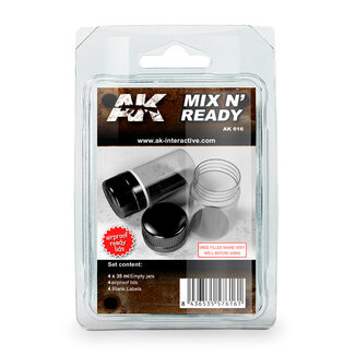 AK Interactive Mix n'Ready 35ml - Empty Bottles