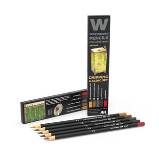 AK Interactive Weathering Pencils - Chipping & Aging Set