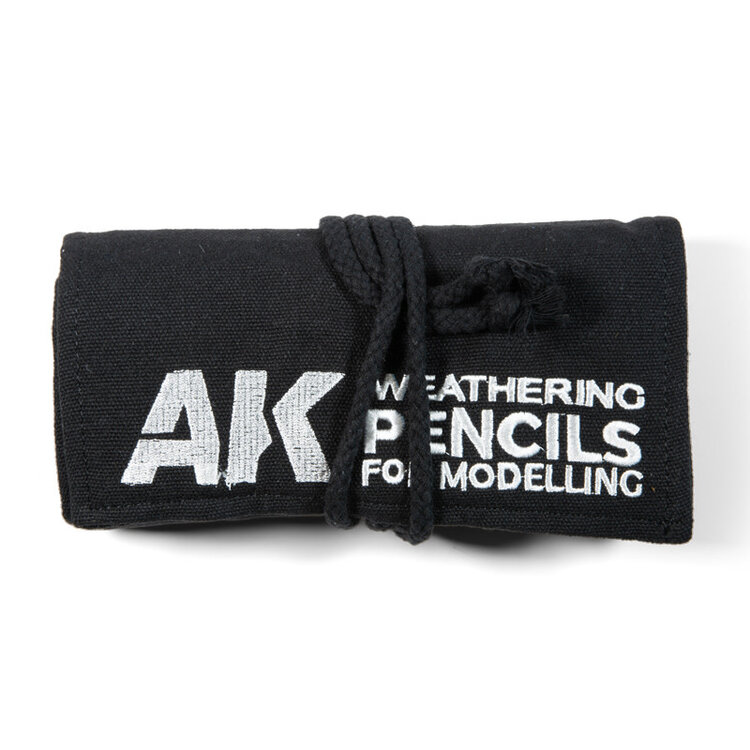 AK Interactive AK Interactive - Full Range: Weathering Pencils - Cloth Case - 37 Units