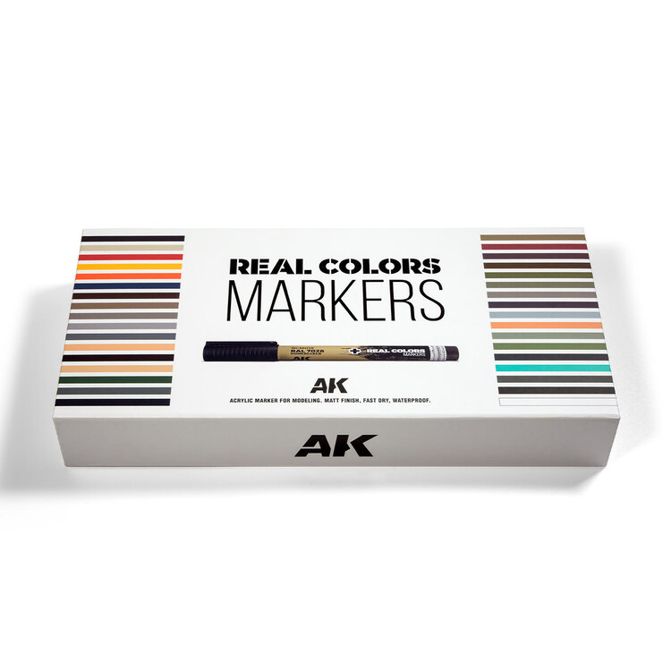 AK Interactive AK Interactive - Full Range: Real Colors Markers Set - Special Box - 34 Units