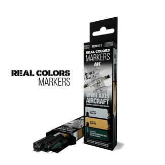 AK Interactive Real Colors Markers Set - WWII AXIS Aircraft Squiggle Camouflage Colors