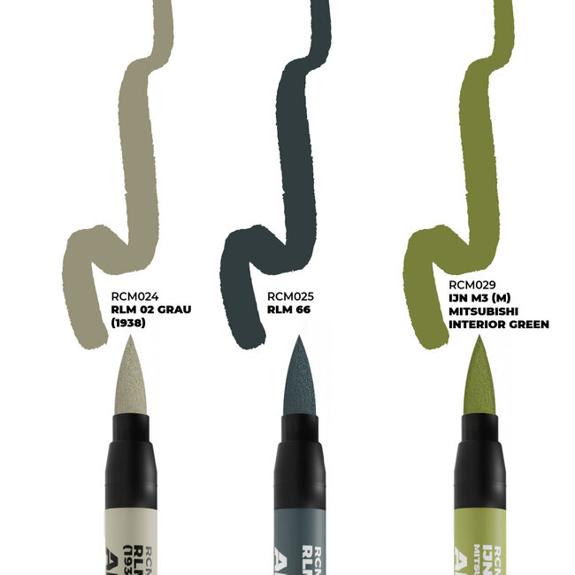 AK Interactive AK Interactive: Real Colors Markers Set - WWII AXIS Aircraft Cockpit Colors