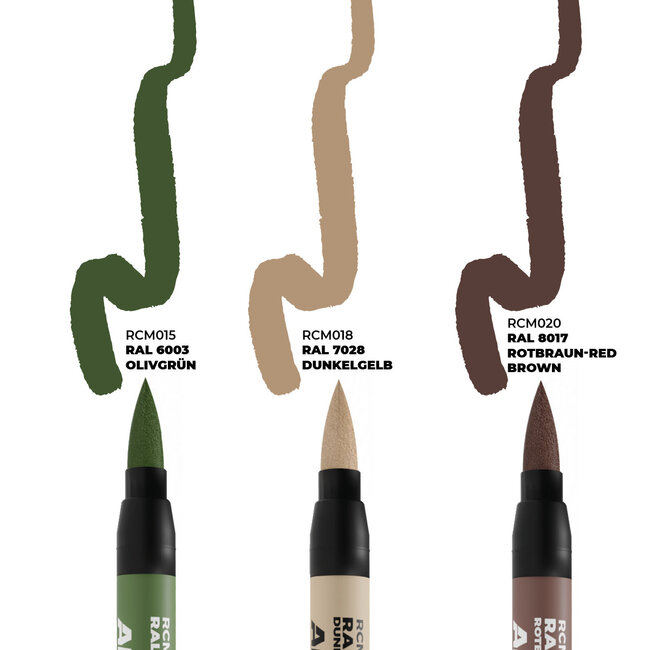 AK Interactive AK Interactive: Real Colors Markers Set - Late German AFV Camo Colors