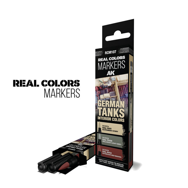 AK Interactive AK Interactive: Real Colors Markers Set - German Tanks Interior Colors