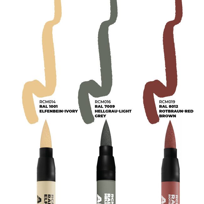 AK Interactive AK Interactive: Real Colors Markers Set - German Tanks Interior Colors