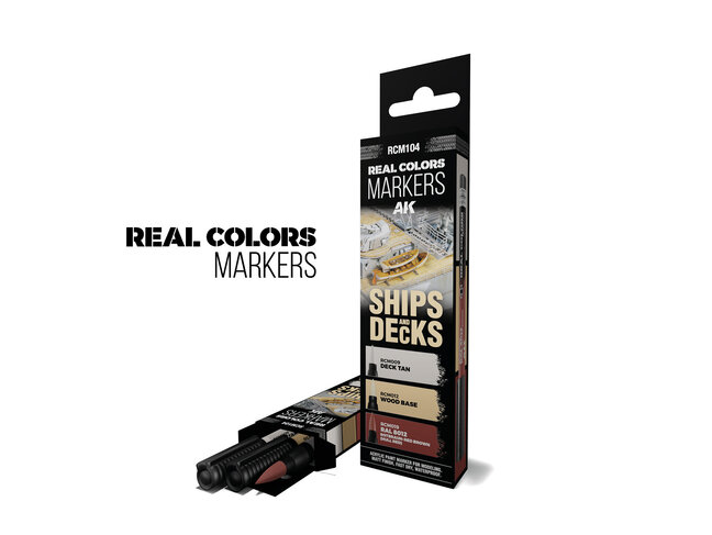 AK Interactive Real Colors Markers Set - Ships and Decks