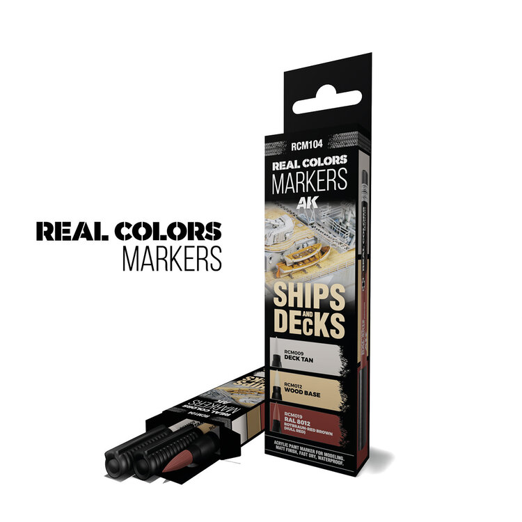 AK Interactive AK Interactive: Real Colors Markers Set - Ships and Decks