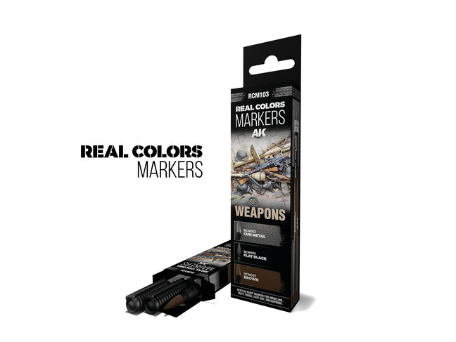 AK Interactive Real Colors Markers Set - Weapons
