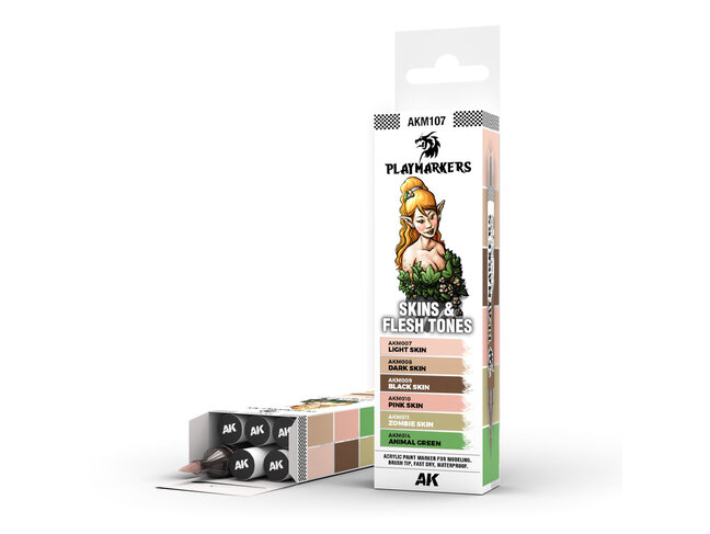 AK Interactive Playmarker Set - Skins & Flesh Tones
