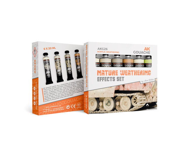 AK Interactive AK Gouaches - Nature Weathering Effects Set