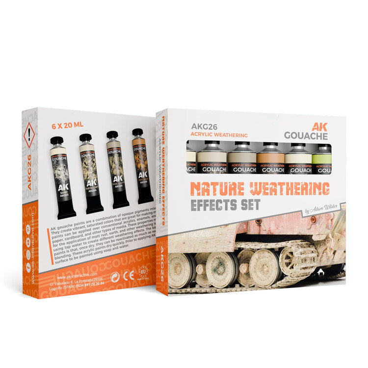 AK Interactive AK Interactive: AK Gouaches - Nature Weathering Effects Set