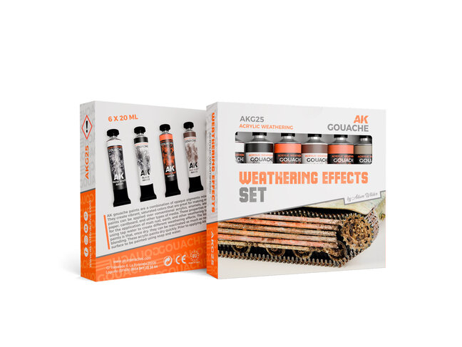 AK Interactive AK Gouaches - Weathering Effects Set