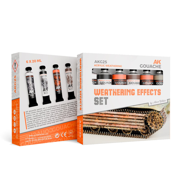 AK Interactive AK Interactive: AK Gouaches - Weathering Effects Set