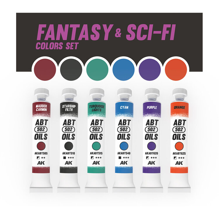 Abteilung 502 AK Interactive - ABT 502: Oils - Fantasy & Sci-Fi Colors Set