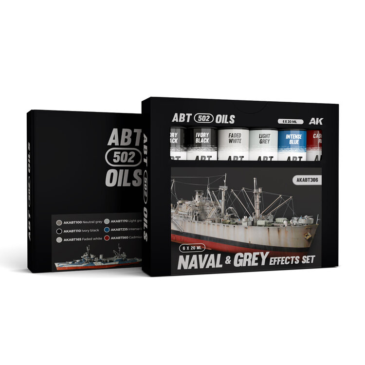 Abteilung 502 AK Interactive - ABT 502: Oils - Naval & Grey Effects Set