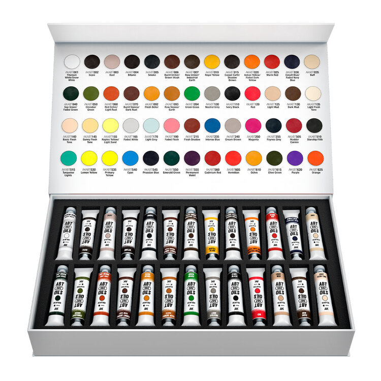 Abteilung 502 AK Interactive - ABT 502: Oils - Full Range - Special Box - 52 Units