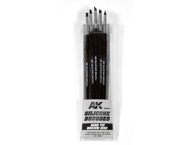 AK Interactive Silicone Brushes - Hard Tip - Medium Size